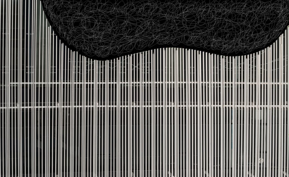 Vertical Lines Wavy Texture by Harry Verschelden — canvas wall art