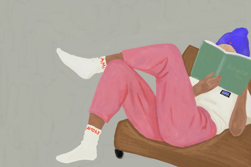 Cozy Reading Moment by Ute Arnold — canvas wall art