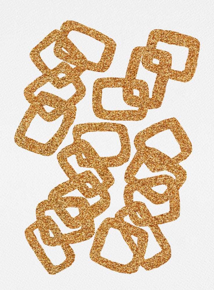 Sparkling Gold Links by Michele Channell — canvas wall art