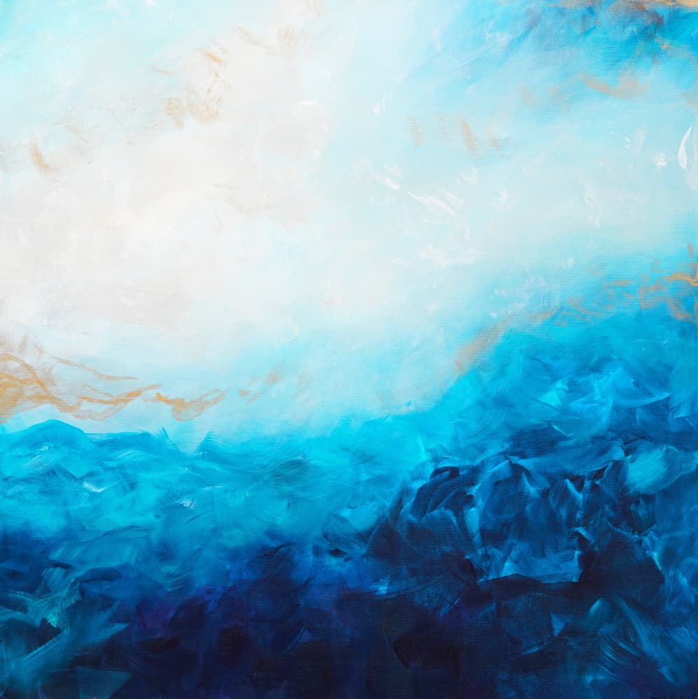 Deep Blue Abstraction by Françoise Wattré — canvas wall art