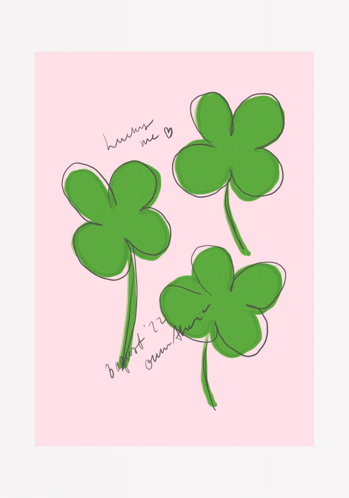 Three Lucky Clovers by Athene Fritsch — canvas wall art