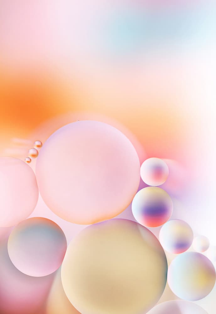 Vibrant Liquid Spheres by Ellen van Deelen — canvas wall art