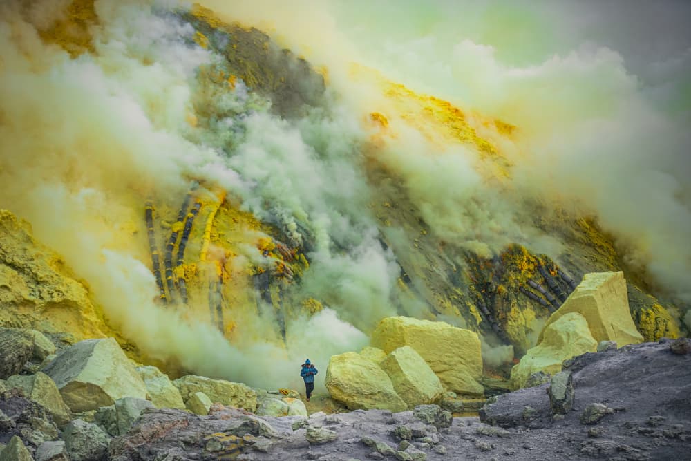Sulfur Volcano Explorer by Marco Tagliarino — canvas wall art
