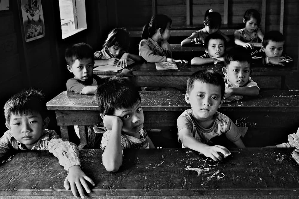 Young Students Classroom by Shinji Isobe — canvas wall art