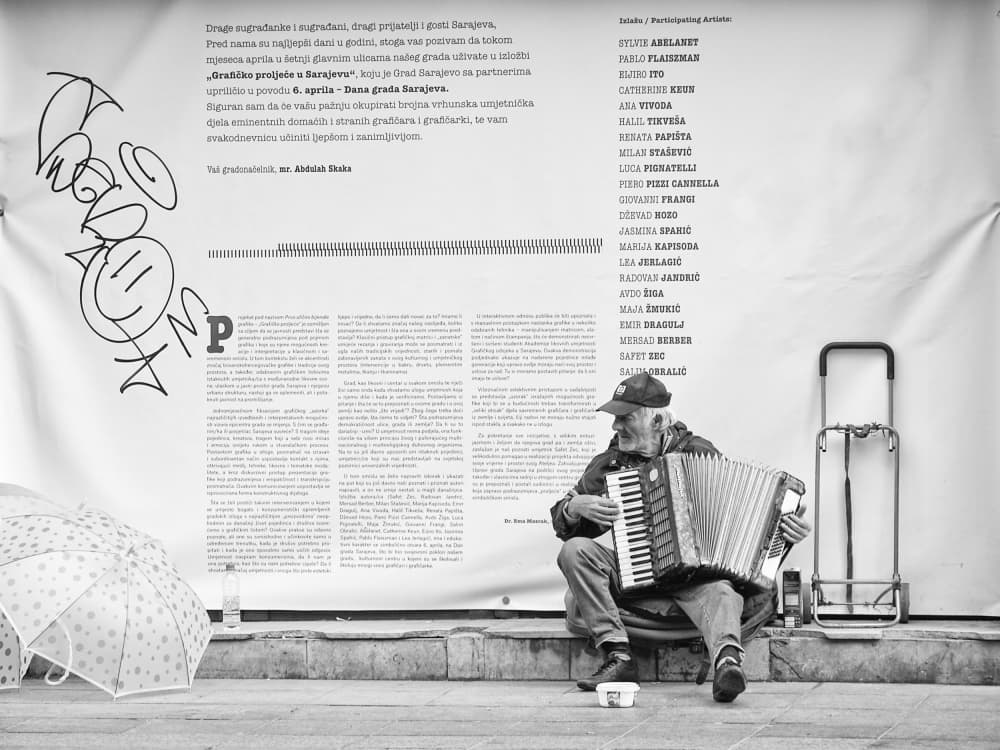 Old Man Playing Accordion by Marko Buntic — canvas wall art