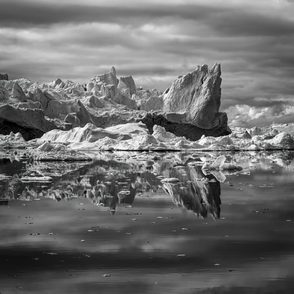 Arctic Iceberg Reflections by Robert Bolton — canvas wall art