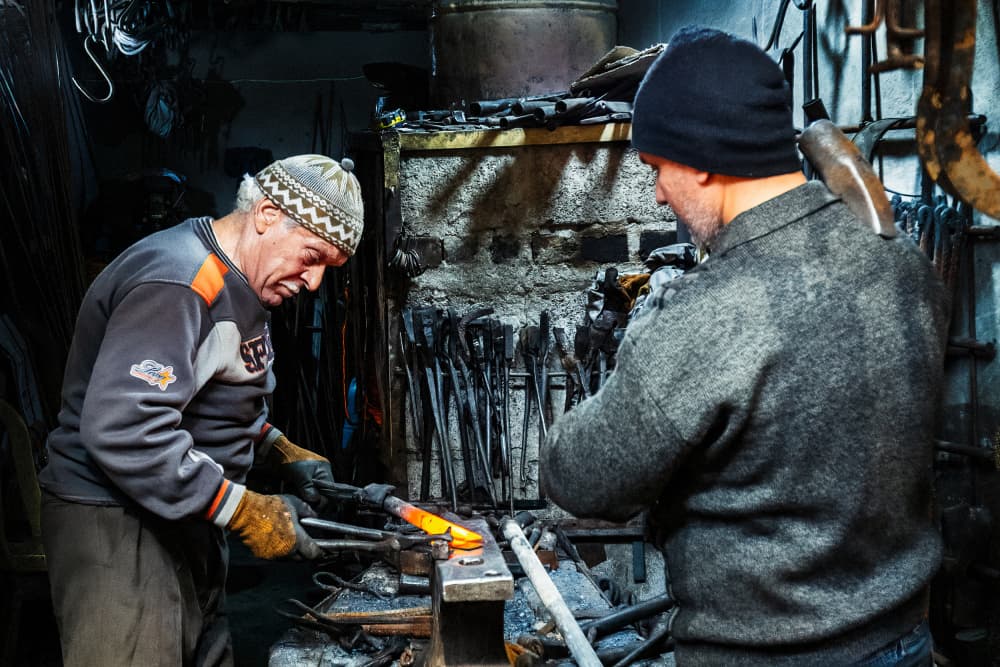 Working the Forge by Saad Salem — canvas wall art