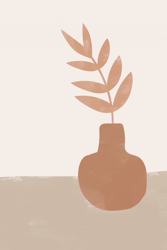 Boho Plant Vase by Melloi Art Prints — canvas wall art