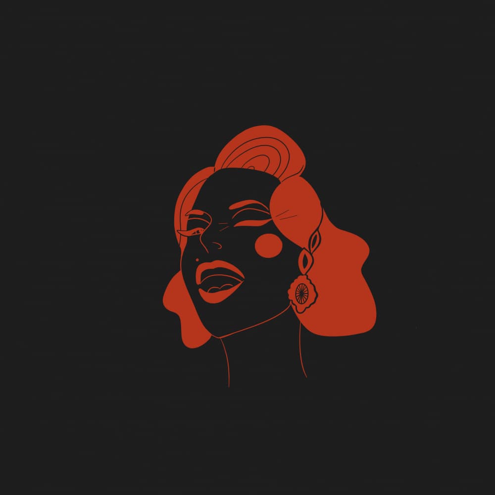 Vibrant Diva Portrait by Mela Patterns — canvas wall art