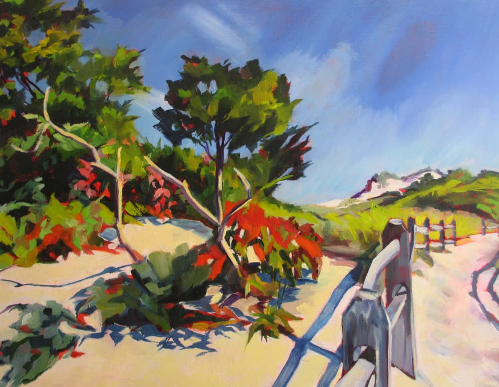 Vibrant Beach Dunes by Maxine Shore — canvas wall art