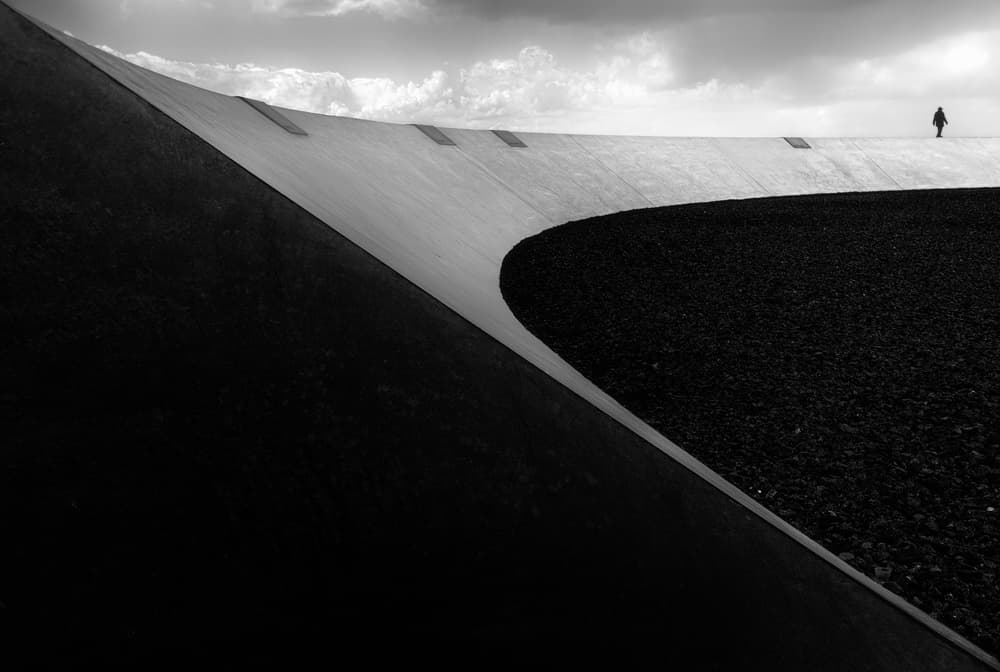 Minimalist Path Solitary Figure by Marc Huybrighs — canvas wall art