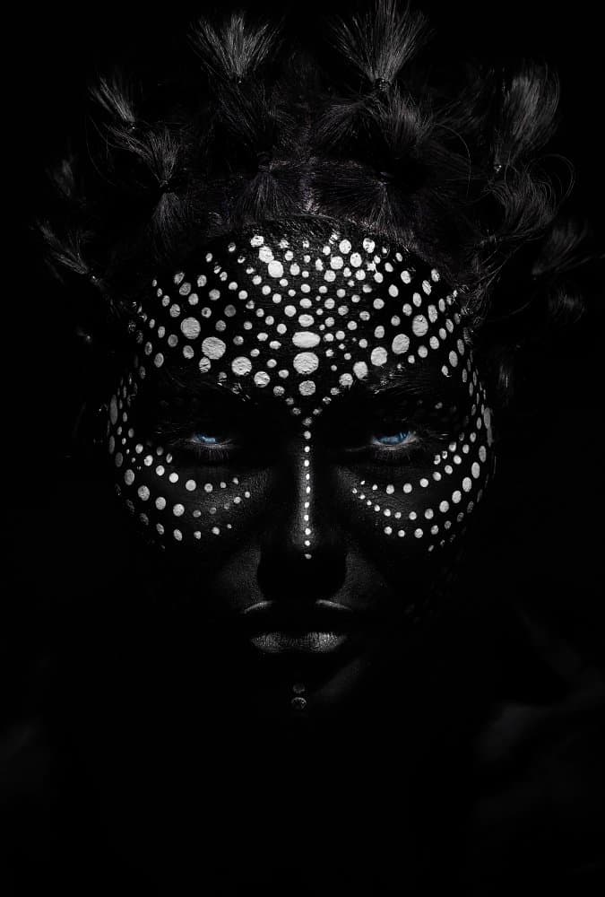 Enigmatic Tribal Face by Ivan Kovalev — canvas wall art