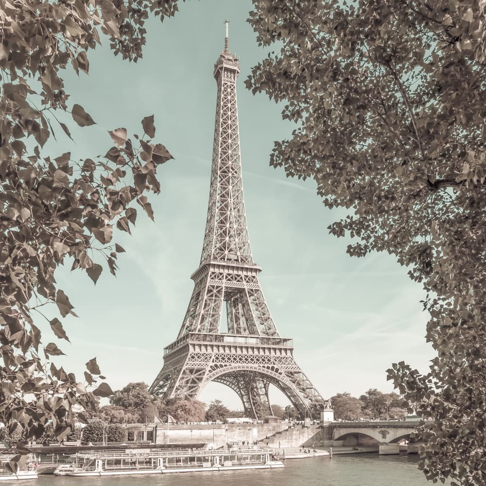 Eiffel Tower Over Seine by Melanie Viola — canvas wall art