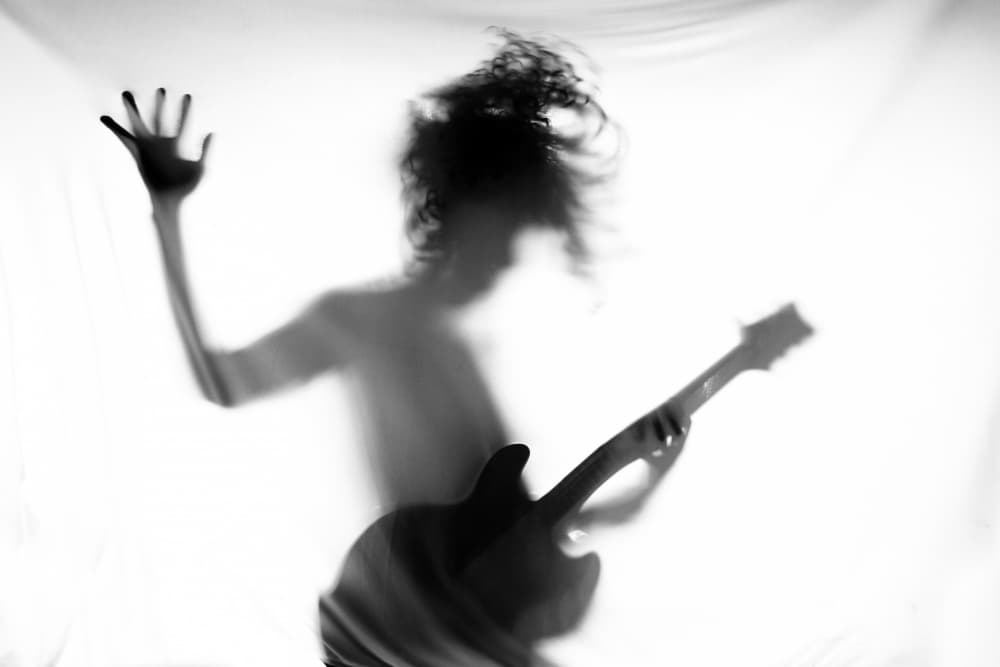 Electric Rock Silhouette by m salim bhayangkara — canvas wall art