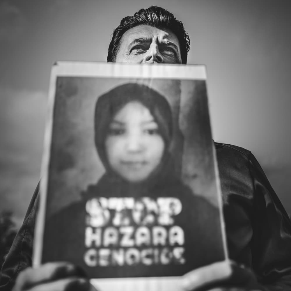 Stop Hazara Genocide by Alex Ogazzi — canvas wall art
