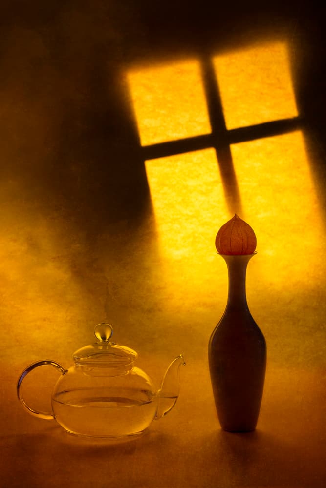 Golden Hour Tea Scene by Brig Barkow — canvas wall art