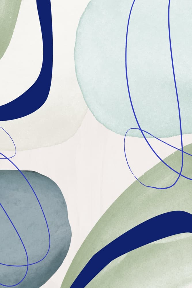 Soft Organic Abstract Shapes by Sally Ann Moss — canvas wall art