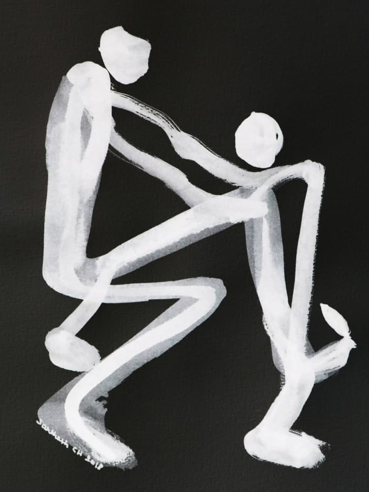 Parent Child Embrace by Santhosh ch — canvas wall art