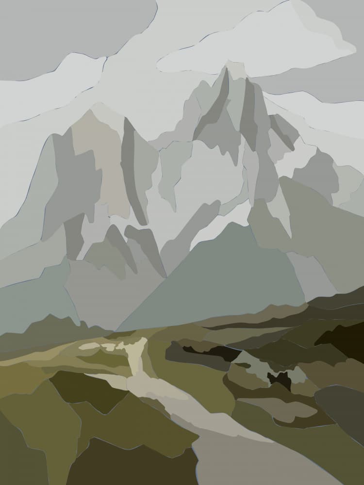Alpine Mountain Path by Nikita Jariwala — canvas wall art