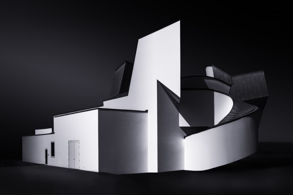Geometric White Architecture by Ute Scherhag — canvas wall art