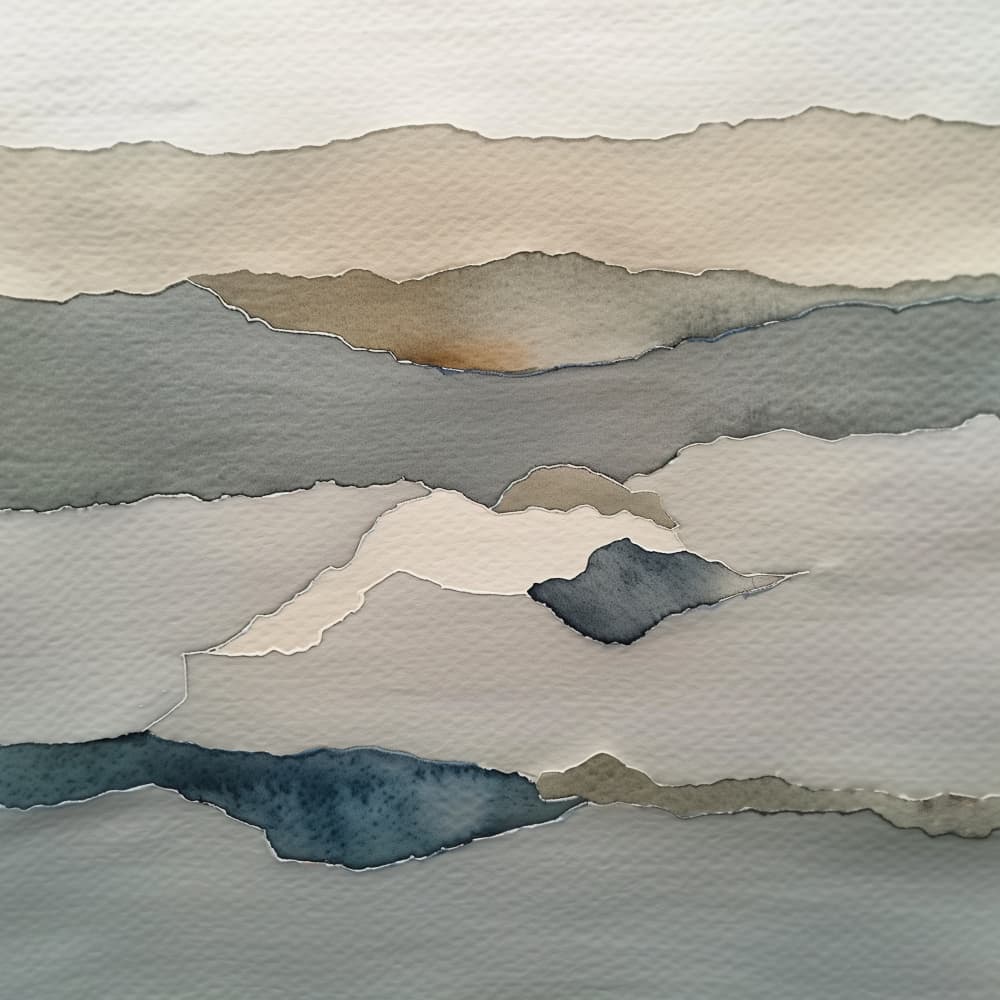 Hazy Mountain Layers by May Hilma — canvas wall art