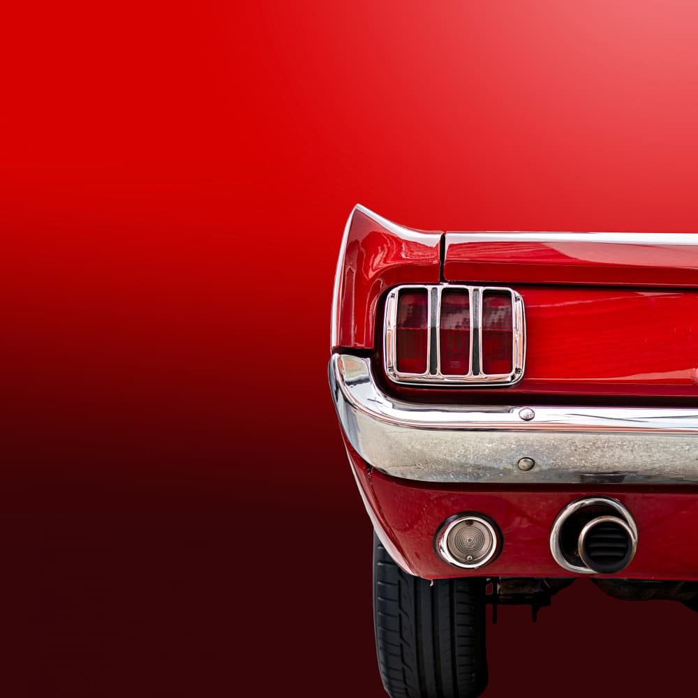 Classic Red Muscle Car by Roland Weber — canvas wall art