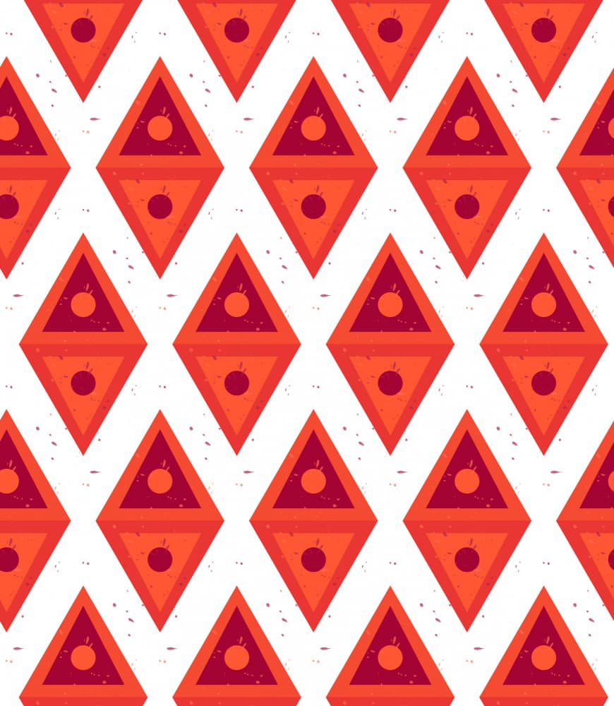 Warm Tribal Geometry by Marika Barsrsind — canvas wall art