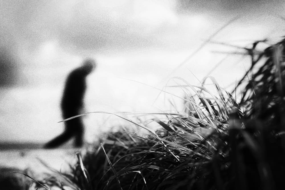 Solitary Figure Walking by Ina Tänzer — canvas wall art