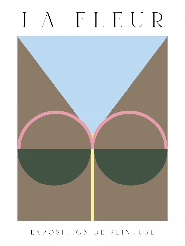 Abstract Geometric Flower by The Printable Studio — canvas wall art