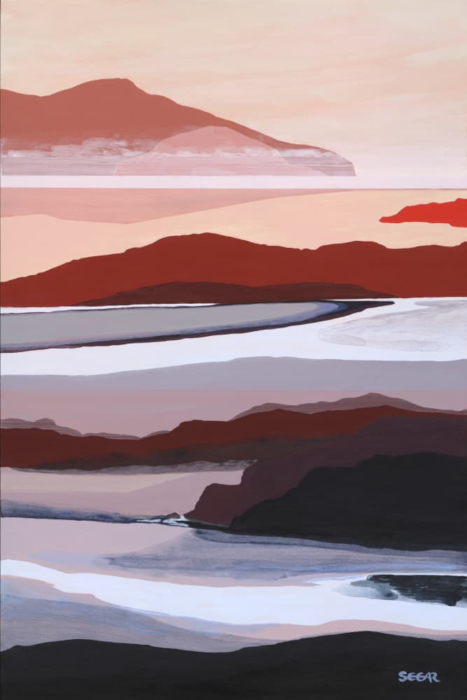 Abstract Layered Landscape by Angela Seear — canvas wall art