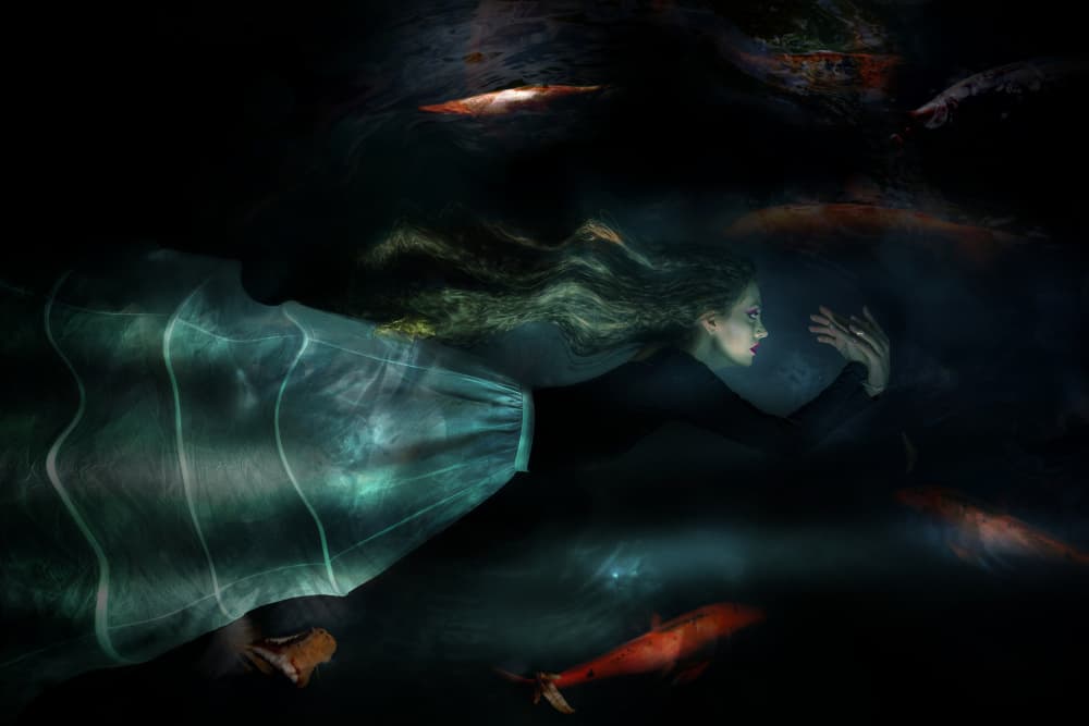Mystical Woman Underwater by Adela Lia Rusu — canvas wall art