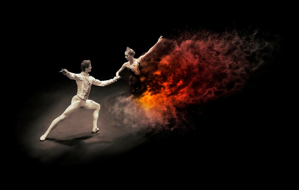 Burning Dance Duet by Zoltan Tot — canvas wall art