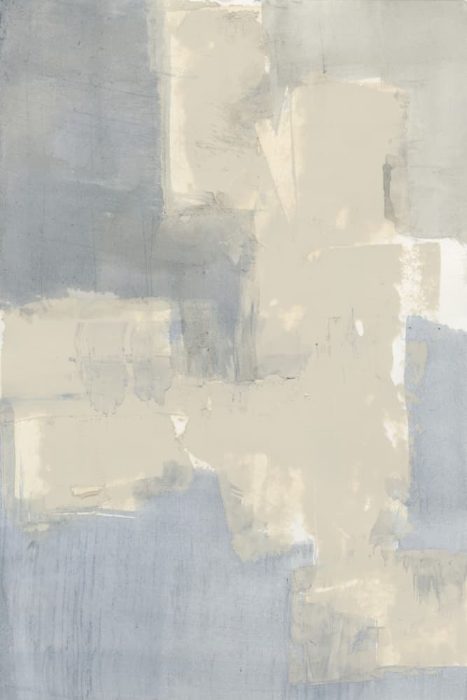 Muted Blue Beige Abstract by cartissi — canvas wall art
