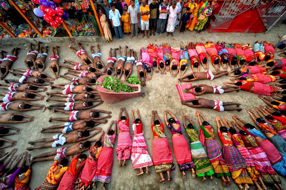 Indian Devotional Ceremony by Avishek Das — canvas wall art
