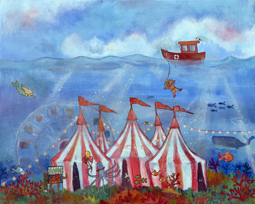 Underwater Circus Dream by Andrea Doss — canvas wall art