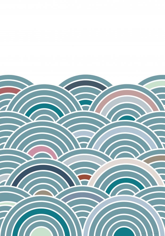 Calm Blue Wave Pattern by Pictufy Studio II — canvas wall art