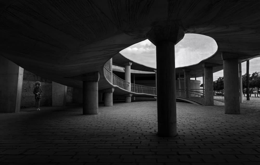 Solitary Figure Underpass by Wim Schuurmans — canvas wall art
