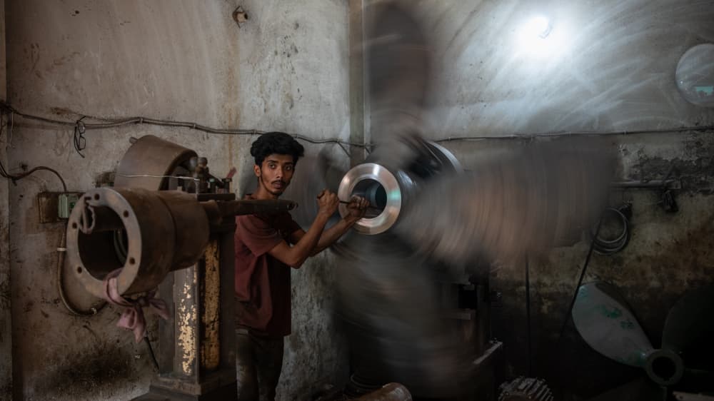 Workshop Artisan at Work by Max Vere-Hodge — canvas wall art