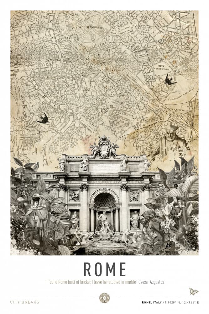 Rome (City Break) by Simon Goggin — canvas wall art