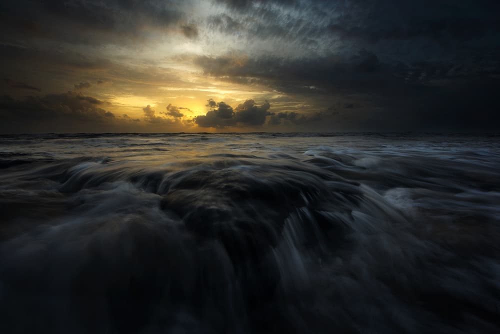 Golden Hour Ocean Flow by swapnil deshpande — canvas wall art