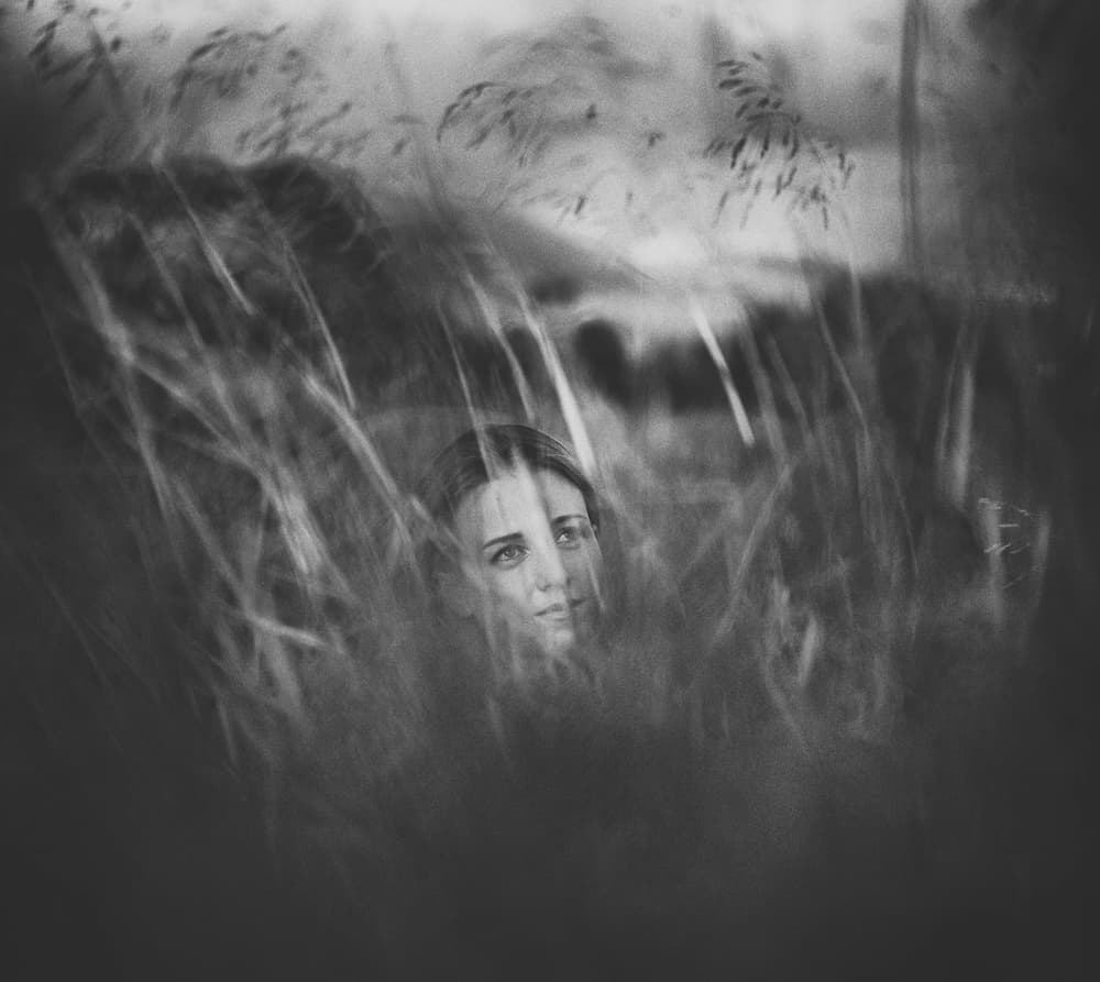Hidden Woman Portrait by Yuri Shepelev — canvas wall art