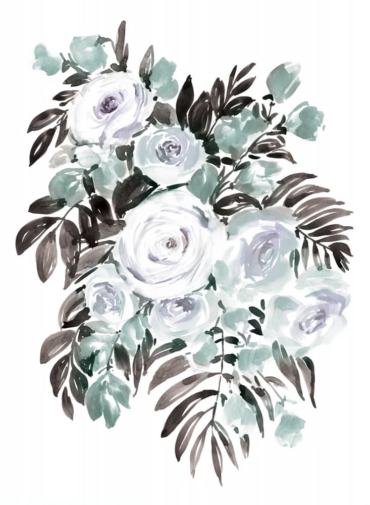 Soft Watercolor Roses by Rosana Laiz Blursbyai — canvas wall art
