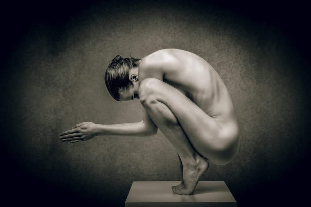 Poised Female Form by Hubert Bichler — canvas wall art
