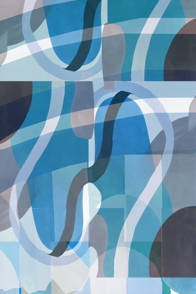 Cool Blue Abstraction by cartissi — canvas wall art