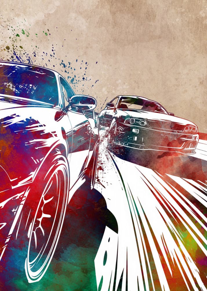 Dynamic Street Race by Justyna Jaszke — canvas wall art