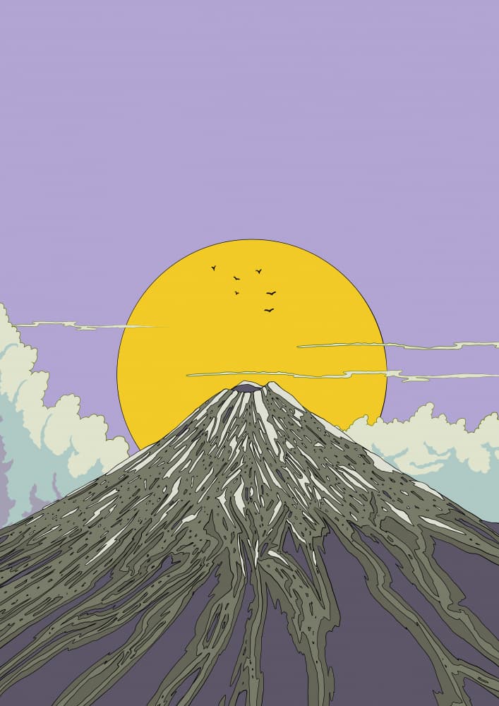 Vibrant Fuji Sunrise by Nicholas — canvas wall art