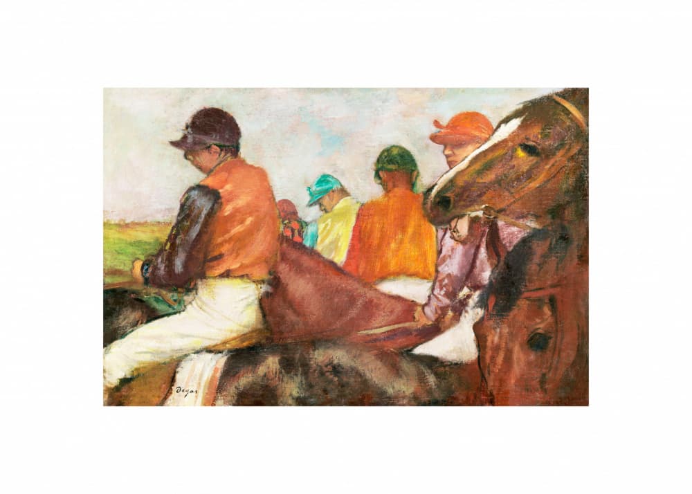 The Jockeys by Edgar Degas — canvas wall art