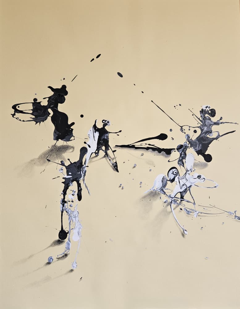 Dynamic Paint Splashes by Stefano Mazzolini — canvas wall art
