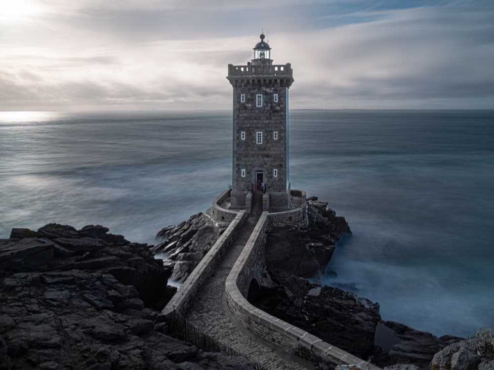 Dramatic Coastal Lighthouse by Fred Louwen — canvas wall art