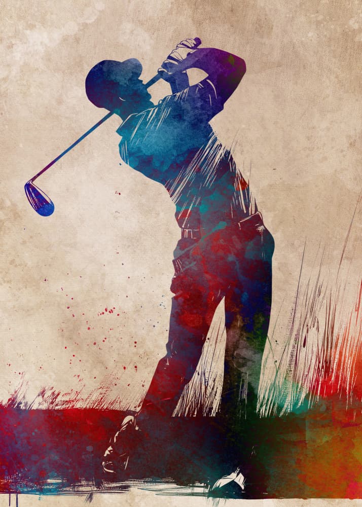 Dynamic Golf Swing by Justyna Jaszke — canvas wall art